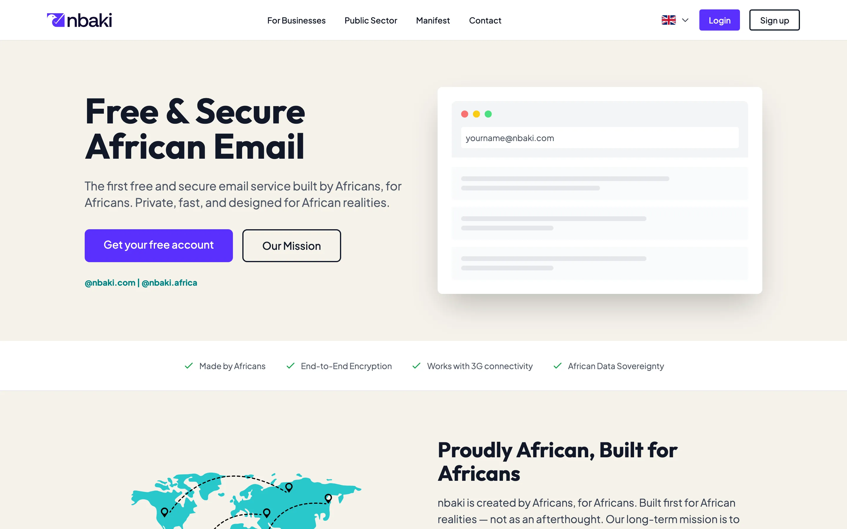 Page d'accueil du site nbaki.com.